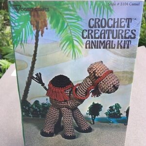 Vintage Crochet Creatures Amigurumi Camel Kit Vogart Crafts 3104 9 1/2” USA New